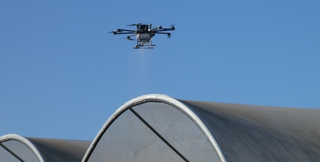 Drones are being used for coating commercial greenhouses